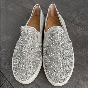 INC International Concepts Silver Embellished Loafers